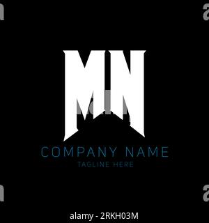 MN Letter Logo Design. Initial letters MN gaming's logo icon for technology companies. Tech letter MN minimal logo design template. MN letter design v Stock Vector