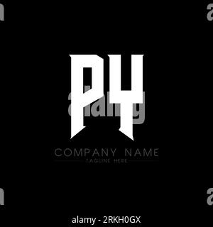 PY Letter Logo Design. Initial letters PY gaming's logo icon for technology companies. Tech letter PY minimal logo design template. PY letter design v Stock Vector