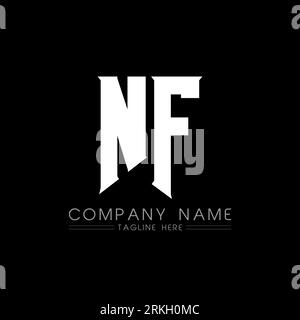 NF Letter Logo Design. Initial letters NF gaming's logo icon for technology companies. Tech letter NF minimal logo design template. NF letter design v Stock Vector