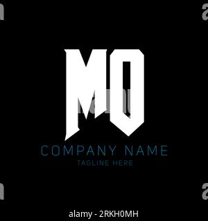MO Letter Logo Design. Initial letters MO gaming's logo icon for technology companies. Tech letter MO minimal logo design template. MO letter design v Stock Vector