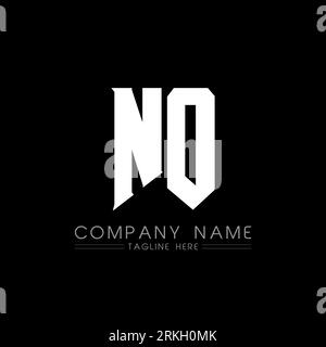 NO Letter Logo Design. Initial letters NO gaming's logo icon for technology companies. Tech letter NO minimal logo design template. NO letter design v Stock Vector