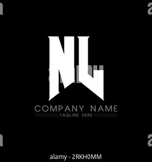 NL Letter Logo Design. Initial letters NL gaming's logo icon for technology companies. Tech letter NL minimal logo design template. NL letter design v Stock Vector