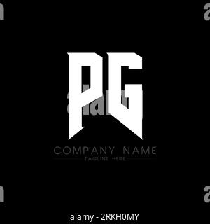 PG Letter Logo Design. Initial letters PG gaming's logo icon for technology companies. Tech letter PG minimal logo design template. PG letter design v Stock Vector