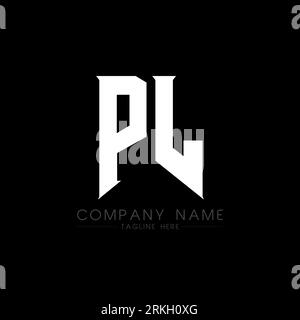 PL Letter Logo Design. Initial letters PL gaming's logo icon for technology companies. Tech letter PL minimal logo design template. PL letter design v Stock Vector