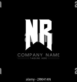 NR Letter Logo Design. Initial letters NR gaming's logo icon for technology companies. Tech letter NR minimal logo design template. NR letter design v Stock Vector