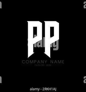 PP Letter Logo Design. Initial letters PP gaming's logo icon for technology companies. Tech letter PP minimal logo design template. PP letter design v Stock Vector