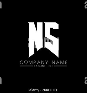 NS Letter Logo Design. Initial letters NS gaming's logo icon for technology companies. Tech letter NS minimal logo design template. NS letter design v Stock Vector