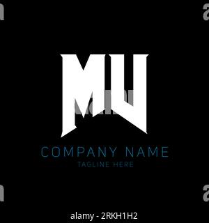 MV Letter Logo Design. Initial letters MV gaming's logo icon for technology companies. Tech letter MV minimal logo design template. MV letter design v Stock Vector