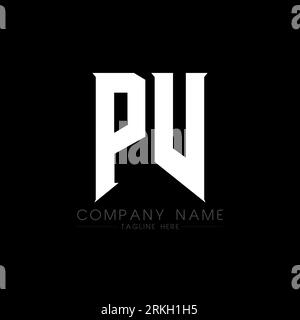 PV Letter Logo Design. Initial letters PV gaming's logo icon for technology companies. Tech letter PV minimal logo design template. PV letter design v Stock Vector