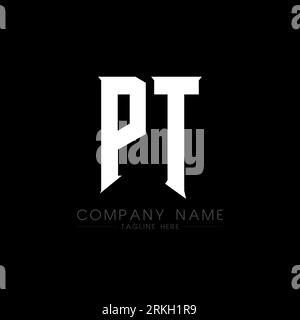 PT Letter Logo Design. Initial letters PT gaming's logo icon for technology companies. Tech letter PT minimal logo design template. PT letter design v Stock Vector