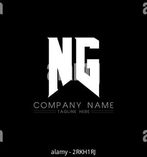 NG Letter Logo Design. Initial letters NG gaming's logo icon for technology companies. Tech letter NG minimal logo design template. NG letter design v Stock Vector
