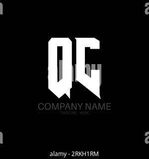 QC Letter Logo Design. Initial letters QC gaming's logo icon for technology companies. Tech letter QC minimal logo design template. QC letter design v Stock Vector