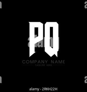 PQ Letter Logo Design. Initial letters PQ gaming's logo icon for technology companies. Tech letter PQ minimal logo design template. PQ letter design v Stock Vector