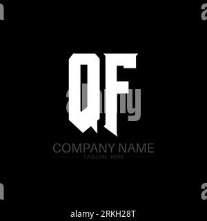 QF Letter Logo Design. Initial letters QF gaming's logo icon for technology companies. Tech letter QF minimal logo design template. QF letter design v Stock Vector