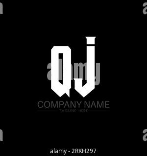 QJ Letter Logo Design. Initial letters QJ gaming's logo icon for technology companies. Tech letter QJ minimal logo design template. QJ letter design v Stock Vector