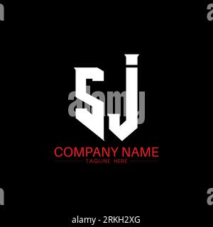 SJ Letter Logo Design. Initial letters SJ gaming's logo icon for technology companies. Tech letter SJ minimal logo design template. SJ letter design v Stock Vector