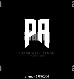 PA Letter Logo Design. Initial letters PA gaming's logo icon for technology companies. Tech letter PA minimal logo design template. PA letter design v Stock Vector