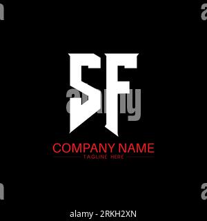 SF Letter Logo Design. Initial letters SF gaming's logo icon for technology companies. Tech letter SF minimal logo design template. SF letter design v Stock Vector