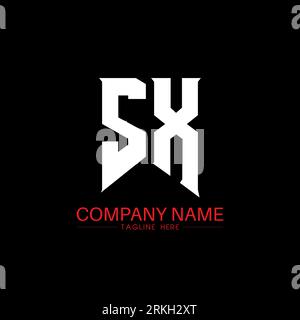 SX Letter Logo Design. Initial letters SX gaming's logo icon for technology companies. Tech letter SX minimal logo design template. SX letter design v Stock Vector