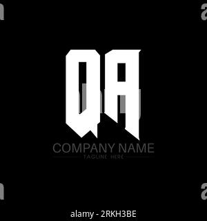 QA Q A letter logo design. Initial letter QA linked circle uppercase ...