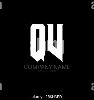 QV Letter Logo Design. Initial letters QV gaming's logo icon for technology companies. Tech letter QV minimal logo design template. QV letter design v Stock Vector