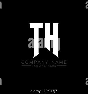 TH Letter Logo Design. Initial letters TH gaming's logo icon for technology companies. Tech letter TH minimal logo design template. TH letter design v Stock Vector