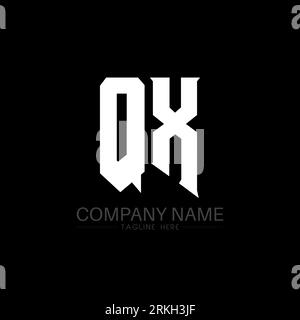 QX Letter Logo Design. Initial letters QX gaming's logo icon for technology companies. Tech letter QX minimal logo design template. QX letter design v Stock Vector