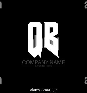 QB Letter Logo Design. Initial letters QB gaming's logo icon for technology companies. Tech letter QB minimal logo design template. QB letter design v Stock Vector