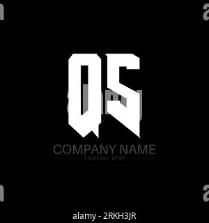 QS Letter Logo Design. Initial letters QS gaming's logo icon for technology companies. Tech letter QS minimal logo design template. QS letter design v Stock Vector