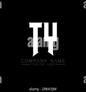 TY Letter Logo Design. Initial letters TY gaming's logo icon for technology companies. Tech letter TY minimal logo design template. TY letter design v Stock Vector