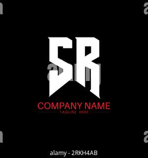 SR Letter Logo Design. Initial letters SR gaming's logo icon for technology companies. Tech letter SR minimal logo design template. SR letter design v Stock Vector