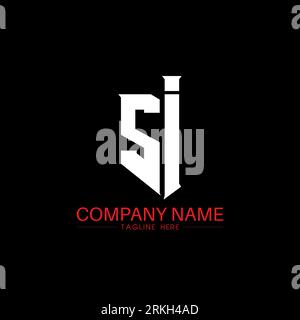 SI Letter Logo Design. Initial letters SI gaming's logo icon for technology companies. Tech letter SI minimal logo design template. SI letter design v Stock Vector