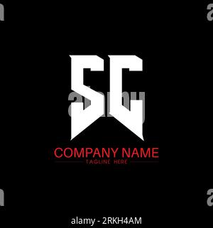 SC Letter Logo Design. Initial letters SC gaming's logo icon for technology companies. Tech letter SC minimal logo design template. SC letter design v Stock Vector