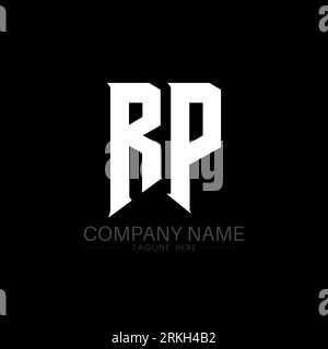 RP Letter Logo Design. Initial letters RP gaming's logo icon for technology companies. Tech letter RP minimal logo design template. RP letter design v Stock Vector