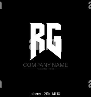RG Letter Logo Design. Initial letters RG gaming's logo icon for technology companies. Tech letter RG minimal logo design template. RG letter design v Stock Vector