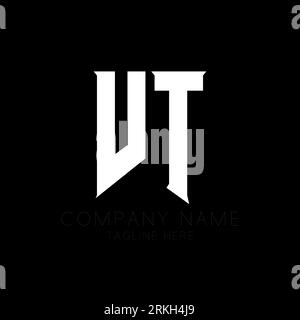 VT Letter Logo Design. Initial letters VT gaming's logo icon for technology companies. Tech letter VT minimal logo design template. V T letter design Stock Vector