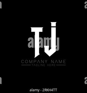 TJ Letter Logo Design. Initial letters TJ gaming's logo icon for technology companies. Tech letter TJ minimal logo design template. TJ letter design v Stock Vector