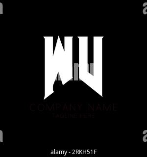 WV Letter Logo Design. Initial letters WV gaming's logo icon for technology companies. Tech letter WV minimal logo design template. W V letter design Stock Vector