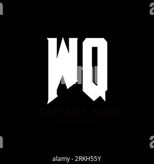 WQ Letter Logo Design. Initial letters WQ gaming's logo icon for technology companies. Tech letter WQ minimal logo design template. W Q letter design Stock Vector