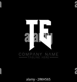 TE Letter Logo Design. Initial letters TE gaming's logo icon for technology companies. Tech letter TE minimal logo design template. TE letter design v Stock Vector