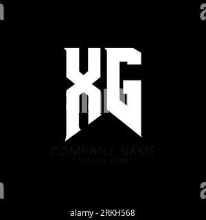 XG X G letter logo design. Initial letter XG linked circle uppercase ...