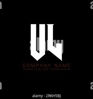 UL Letter Logo Design. Initial letters UL gaming's logo icon for technology companies. Tech letter UL minimal logo design template. UL letter design v Stock Vector
