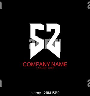 SZ Letter Logo Design. Initial letters SZ gaming's logo icon for technology companies. Tech letter SZ minimal logo design template. SZ letter design v Stock Vector