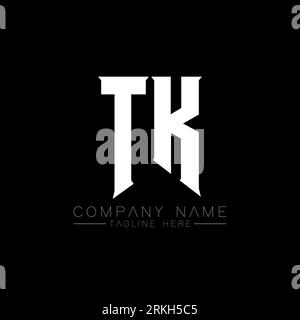 TK Letter Logo Design. Initial letters TK gaming's logo icon for technology companies. Tech letter TK minimal logo design template. TK letter design v Stock Vector