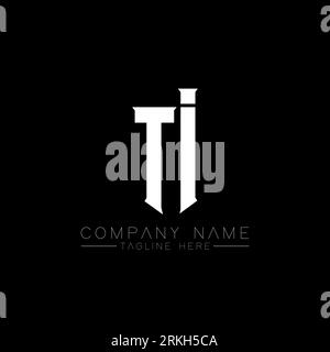 TI Letter Logo Design. Initial letters TI gaming's logo icon for technology companies. Tech letter TI minimal logo design template. TI letter design v Stock Vector