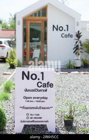 No.1 Cafe is minimal cafe at Phayakkhaphum Phisai Stock Photo