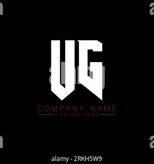 UG Letter Logo Design. Initial letters UG gaming's logo icon for technology companies. Tech letter UG minimal logo design template. UG letter design v Stock Vector