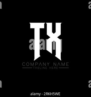 TX Letter Logo Design. Initial letters TX gaming's logo icon for technology companies. Tech letter TX minimal logo design template. TX letter design v Stock Vector