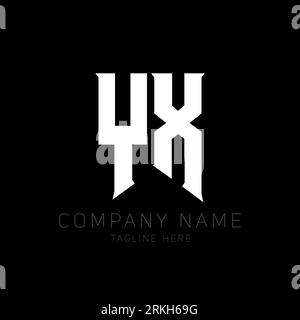 YX Letter Logo Design. Initial letters YX gaming's logo icon for technology companies. Tech letter YX minimal logo design template. Y X letter design Stock Vector
