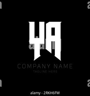 YA Letter Logo Design. Initial letters YA gaming's logo icon for technology companies. Tech letter YA minimal logo design template. Y A letter design Stock Vector